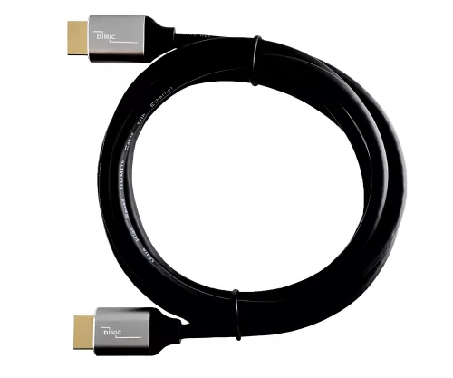 DINIC Premium HDMI 2.1 cable - 8K@60Hz, 48 Gbps, aluminium housing, 3D, HDR, DINIC Polybag, 1m